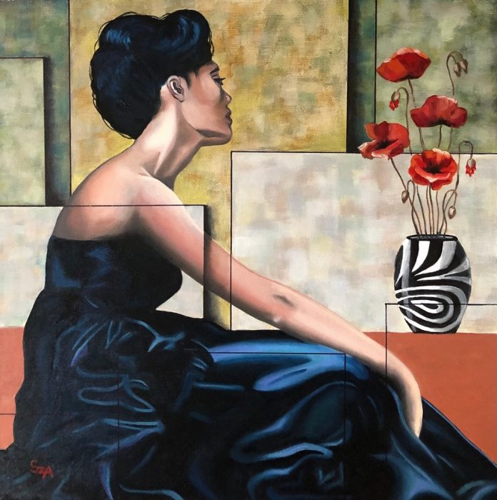 Szőnyi Andi festmények, alkotások, akvarell, olaj képek, absztrakt, gésák, virágok, dívák, nappaliba és hálószobába